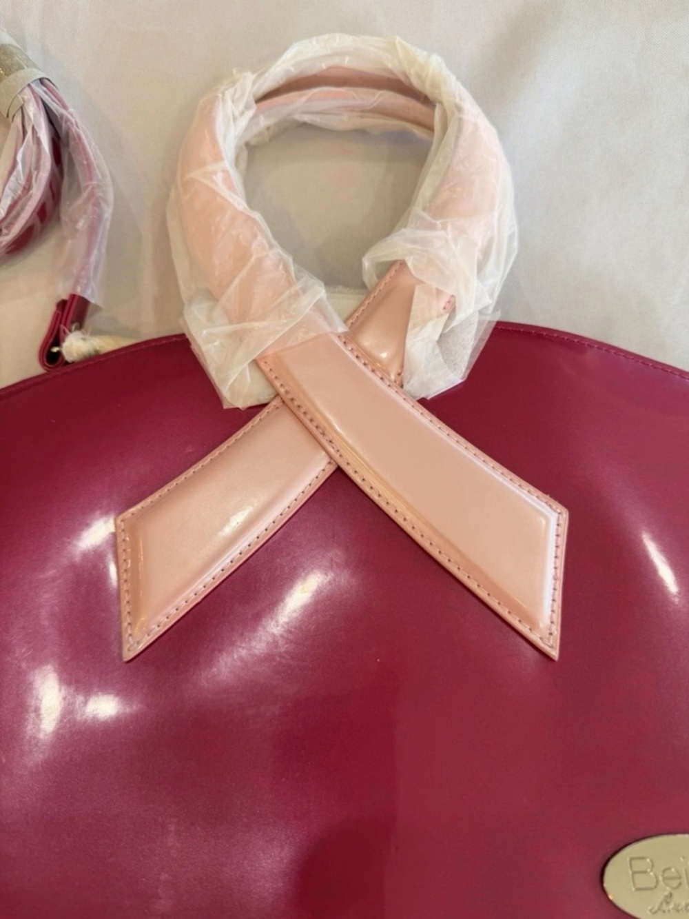 NWT Beijo “Pinky Promise” Fuschia & Petal Pink Women’s Purse With Dust Bag - Picture 2 of 11